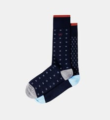 Lot De 2 Paires De Chaussettes En Coton Peigné À Motif H Hackett London
