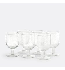 Lot de 6 verres à pied verre bullé La Redoute Interieurs