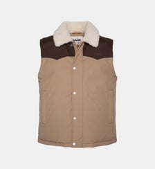 Blouson rancher bicolor sans manche Schott