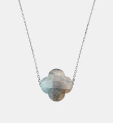 Collier, labradorite, or blanc Morganne Bello