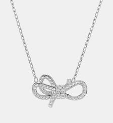 Pendentif Lifelong, Pavé, Nœud, Métal rhodié Swarovski