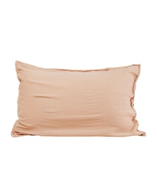 Lot De 2 Taies D'Oreiller  Gaze de coton lavé finition frangée, 65x65 cm Madura