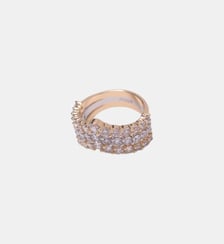 Bague bicolore à strass Maje