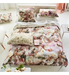 Housse de couette imprimée en percale de coton, FLEURS DE JOUR Designers Guild