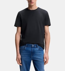T-shirt en coton mélangé à la structure jacquard effet bulle BOSS