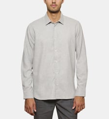 Chemise en flanelle grise coupe cintrée Atelier Privé