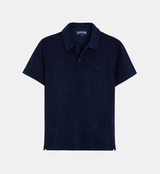 Polo en coton éponge organique uni Vilebrequin