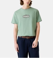 T-shirt droit signature en coton Guess Jeans