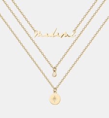 Collier États d'Âme | Madame en Plaqué Or avec diamant blanc La Garçonne Diamant