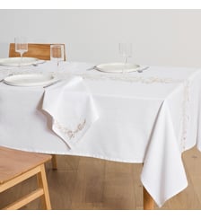 Nappe brodée, en coton lavé La Redoute Interieurs