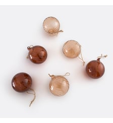 Lot de 12 boules en verre torsadé La Redoute Interieurs