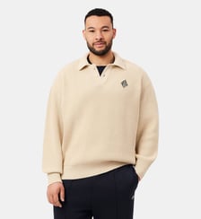 Pull col polo maille perlée badge Lacoste