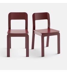 Lot de 2 chaises en bouleau massif teinté La Redoute Interieurs