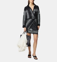 Mini-robe chemise à imprimé bandana Pinko