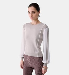 Maille avec empiècement en georgette Liu Jo