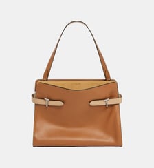 Sac porté épaule grand modèle Emie en cuir lisse et nubuck Le Tanneur