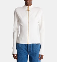 Cardigan zippé en maille Balmain
