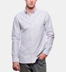 Chemise rayée coupe droite oxford brushed Atelier Privé