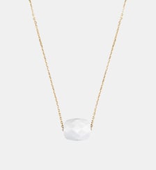 Collier, agate blanche, or jaune Morganne Bello