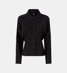 Chemise ceinturée en habotai et coton Pinko