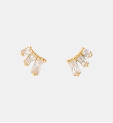 Petites puces d'oreilles 3 zircon argent garanti 925 Balaboosté
