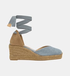 Espadrille compensée en coton biologique à lacets CHIARA Castaner
