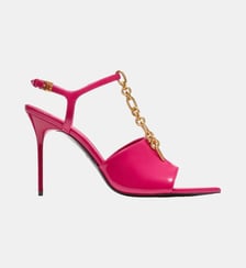 Sandales Sync en cuir d’agneau brillant Balmain