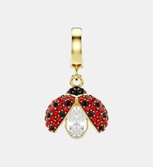 Charm Idyllia, Coccinelle, Rouge, Doré à l’or 18 carats (750/1000) Swarovski