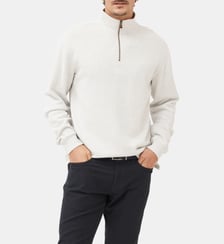 Sweatshirt droit en coton à col zip Alton Ave Rodd & Gunn