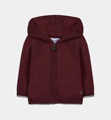 Gilet - Bordeaux laine à capuche zippé Tartine Et Chocolat