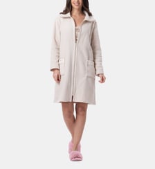 Robe de chambre zippée en polaire ESSENTIEL H54A Lingerie LE CHAT