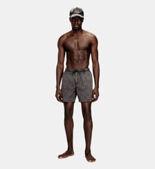 Short de bain à motif pied-de-poule délavé Diesel