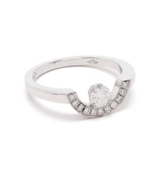 Bague Intrépide petit arc 0.25 carat pavée Loyal.e Paris