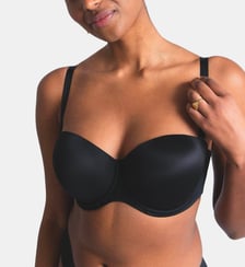 Soutien-gorge bandeau Nufit noir Maison Lejaby