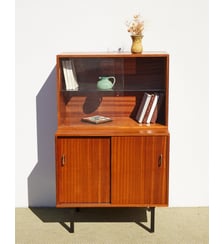 Buffet 2 corps vintage en bois Gustave N°1637- Produit chiné Debongout