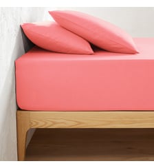 Drap housse uni coton, bonnet 32cm La Redoute Interieurs