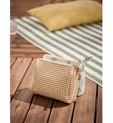 Double trousse de plage - imprimés vichy et Au Jardin Cyrillus