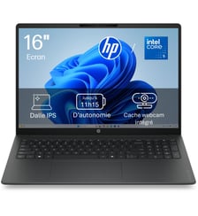 Ordinateur portable 16-bu0091nfx 16 pouces Intel Core 5 120U 8 Go RAM DDR5 SSD 512 Go HP