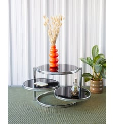 Table basse en chrome Donna N°908- Produit chiné Debongout