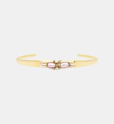 Bracelet jonc ajustable   doré à l'or fin - Dakota Satellite