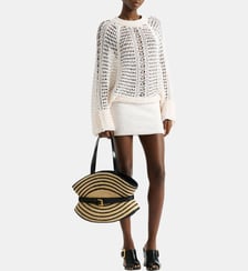 Robe courte en crochet dentelle Balmain