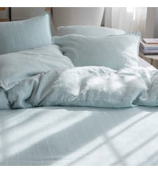 Housse de couette en chanvre lavé, ÉVASION CHANVRE Blanc Cerise