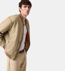 Bomber droit en coton mélangé Guess Jeans