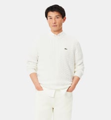 Pull torsadé coton Lacoste