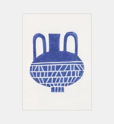 Poster   Linocut Vase #6 - Alisa Galitsyna Poster & Frame