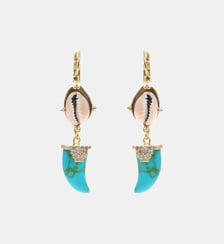 Boucles d'oreilles dormeuses pendantes avec perles VAYANA Hipanema