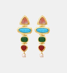 Boucles d'oreilles clips   doré à l'or fin - Bysance Satellite