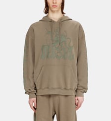 Sweat à capuche traité avec imprimé griffon Diesel