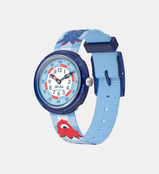 Montre Pattern paradise Bleu, Blanc FBNP251 Flik Flak