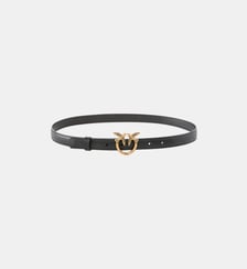 Fine ceinture love birds en cuir 2cm Pinko